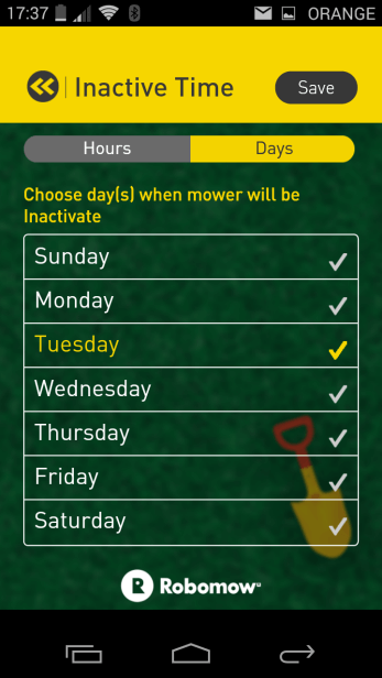 Menu Option - Inactive Time Days